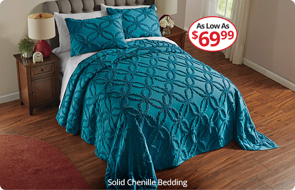 Solid Chenille Bedding