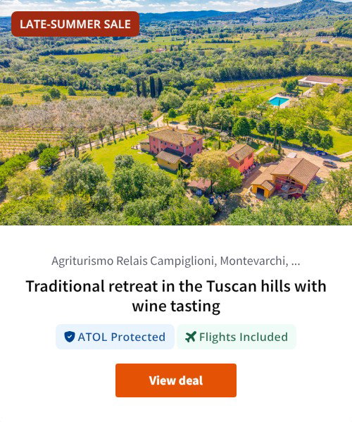 Traditional retreat in the Tuscan hills with wine tasting