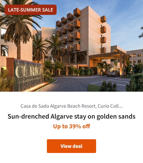 Sun-drenched Algarve stay on golden sands