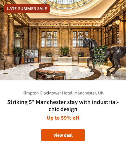 Striking 5* Manchester stay with industrial-chic design