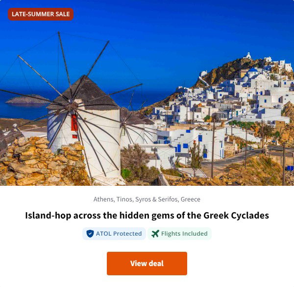 Island-hop across the hidden gems of the Greek Cyclades