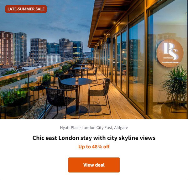Chic east London stay with city skyline views