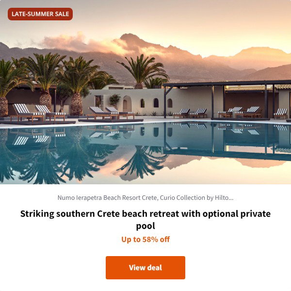 Striking southern Crete beach retreat with optional private pool