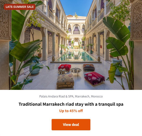 Traditional Marrakech riad stay with a tranquil spa