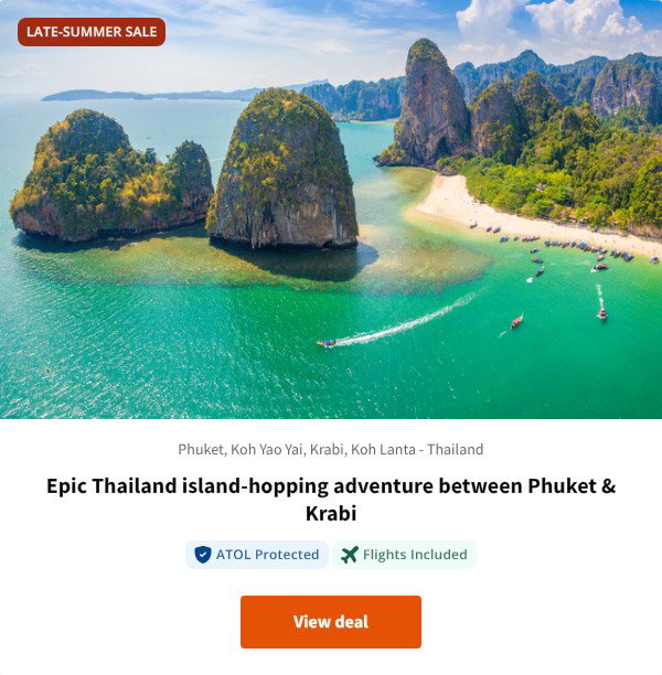 Epic Thailand island-hopping adventure between Phuket & Krabi