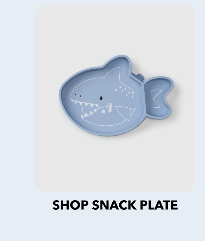 blue shark shaped silicone plate