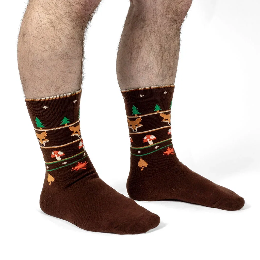 What Does the Fox Say? Wool Crew Socks
