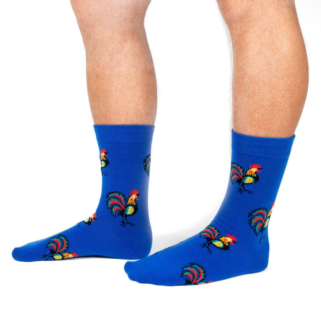Rise And Shine Mother Cluckers Wool Crew Socks