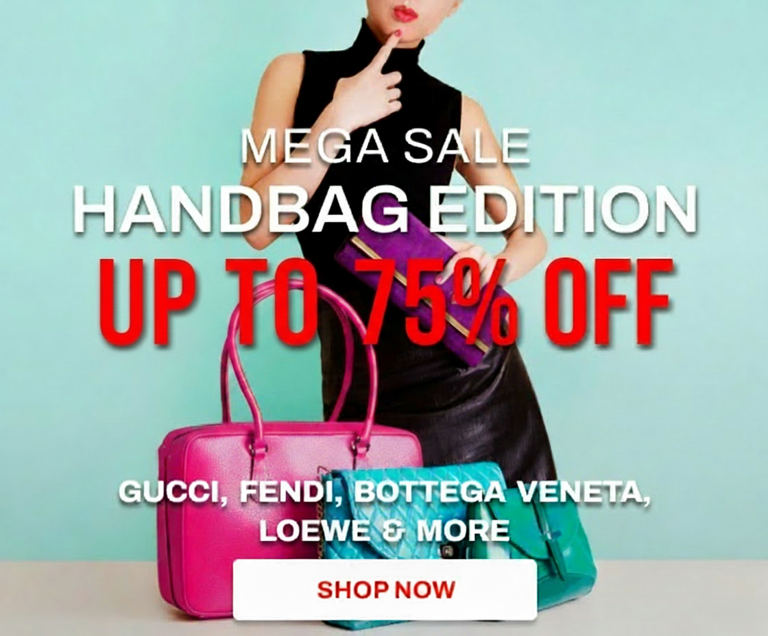 Mega sale on handbags up to 75% off from Gucci, Fendi, Bottega Veneta, Loewe & more. Shop now.
