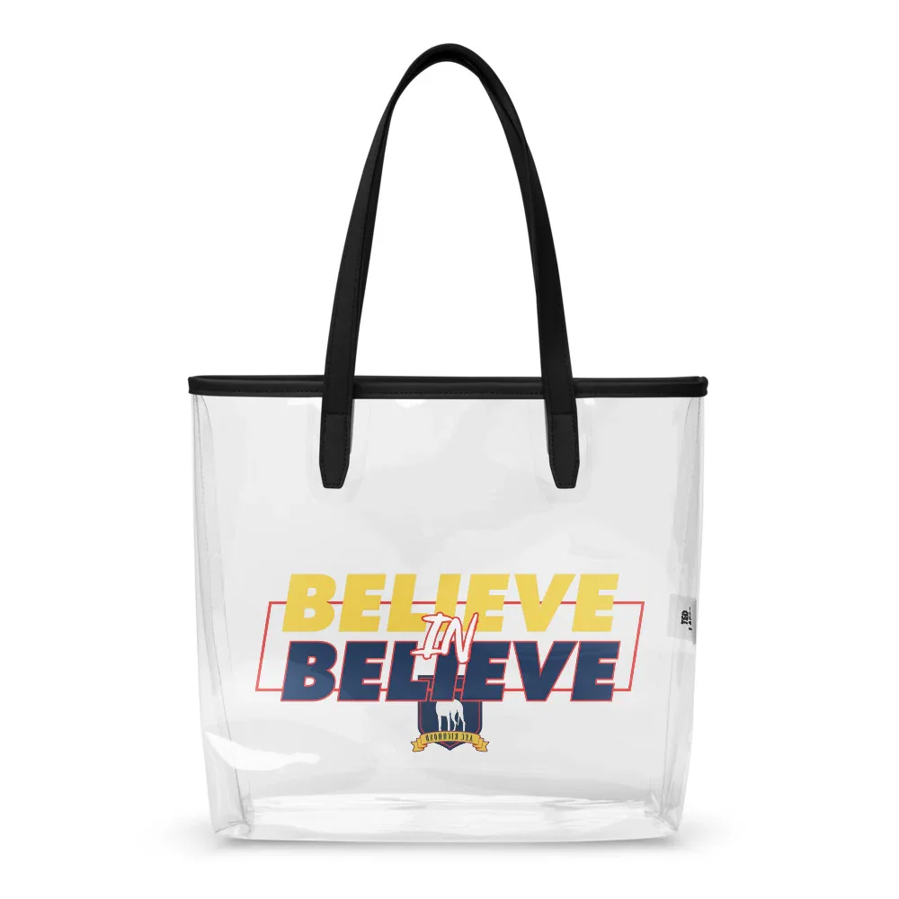 Image of Ted Lasso Believe In Believe Clear Tote Bag