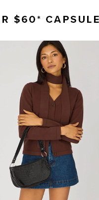 Brown Knit Cardigan V-neck