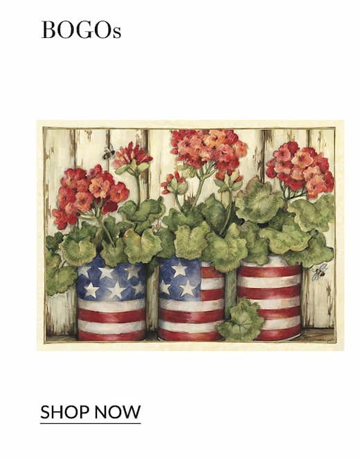 BOGOs: Patriotic pots note cards
