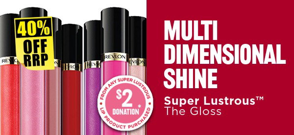 Revlon Super Lustrous Lip Gloss 40% off RRP at Chemist Warehouse. Sale ends 5 August 2026.