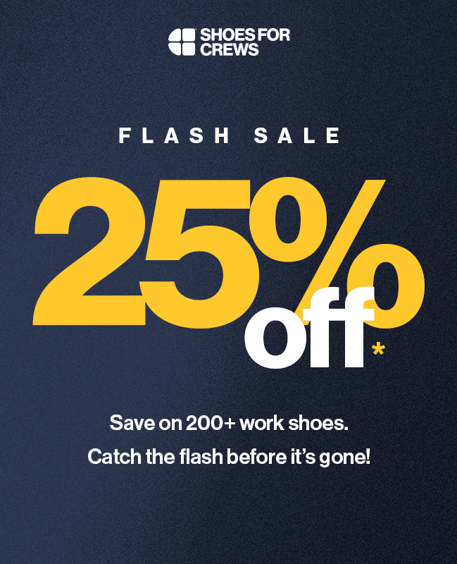 25% off. Save on 200+ work shoes.