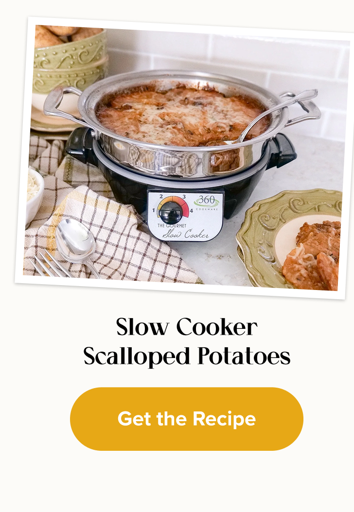 Slow Cooker Scalloped Potatoes < Get the Recipe >