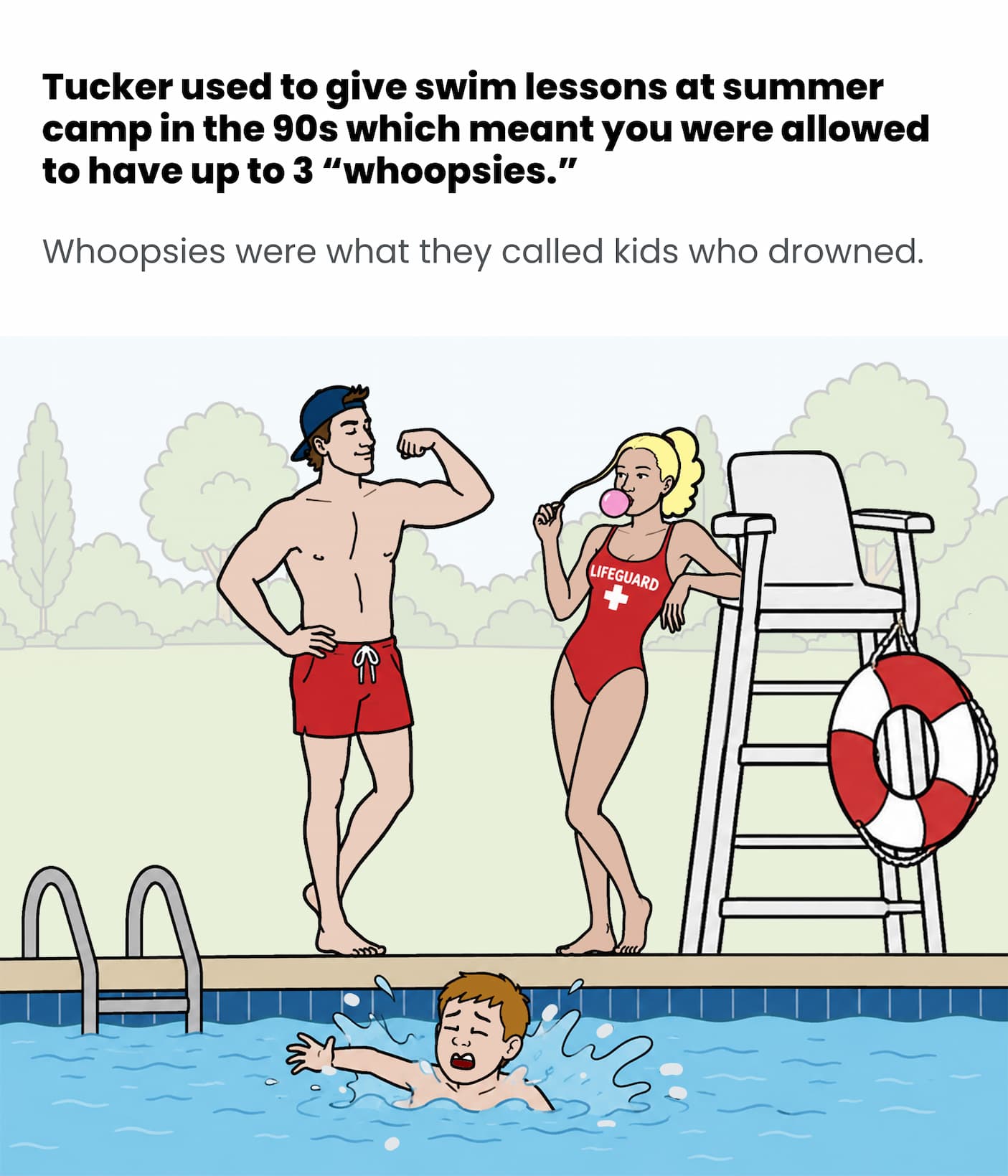 Tucker used to give swim lessons
