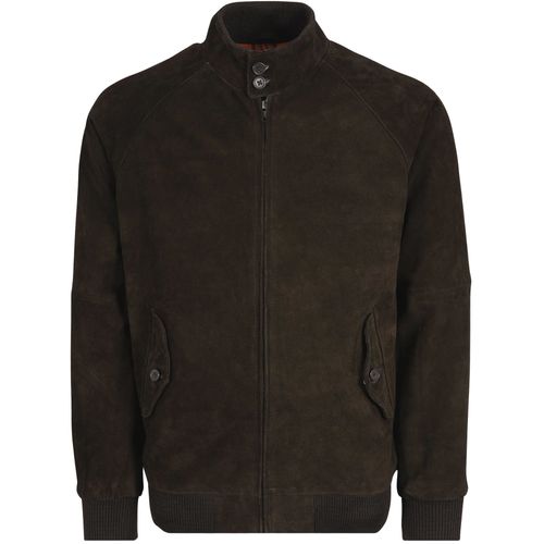 Real Hoxton Suede Harrington Jacket - Brown