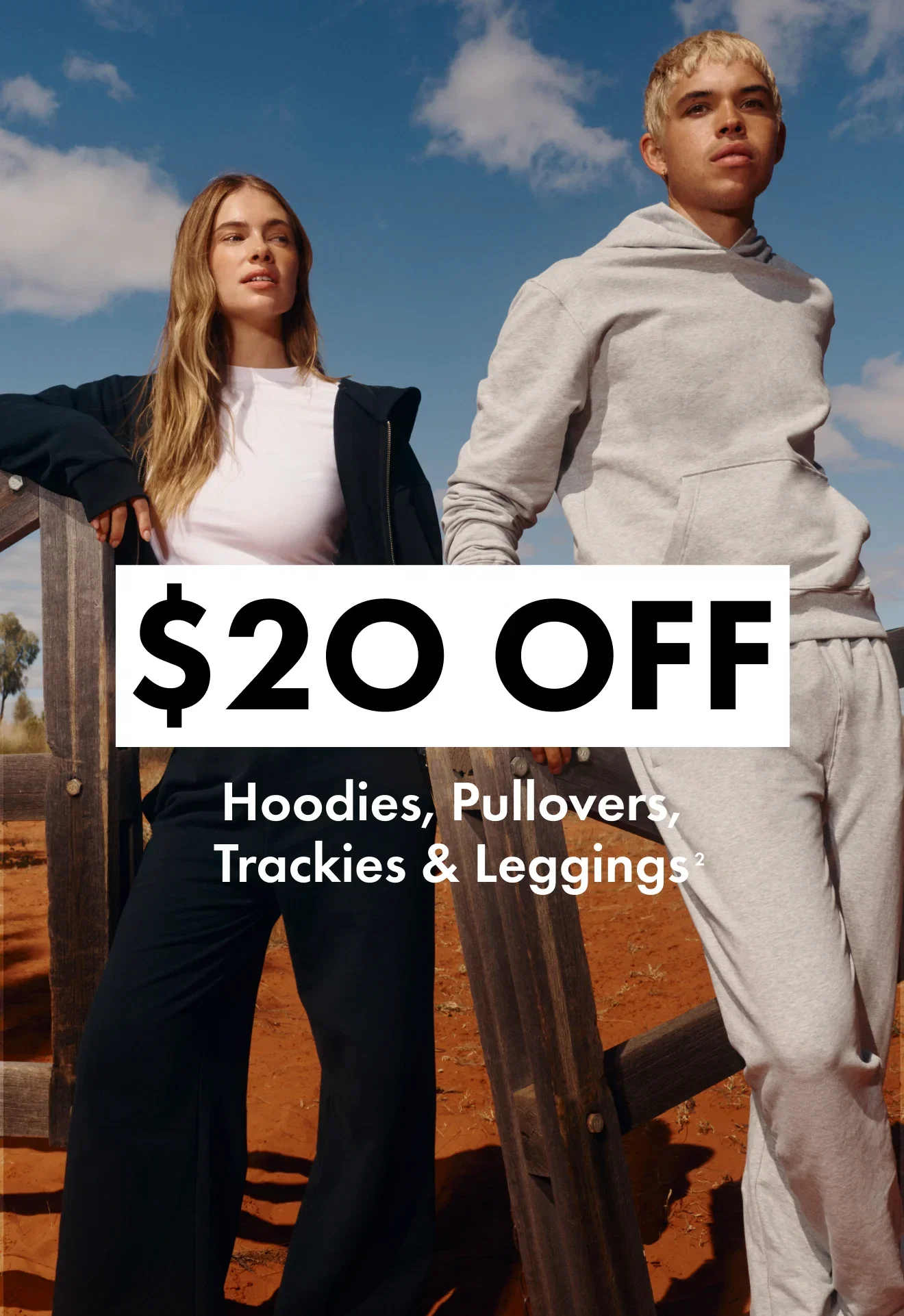 $20 Off Hoodies, Pullovers, Trackies & Leggings