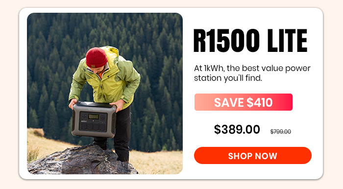 R1500 LITE Portable Power Station | 1600W 1056Wh
