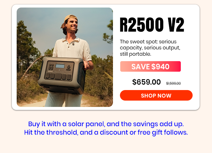 R2500 V2 Portable Power Station | 2500W 1920Wh