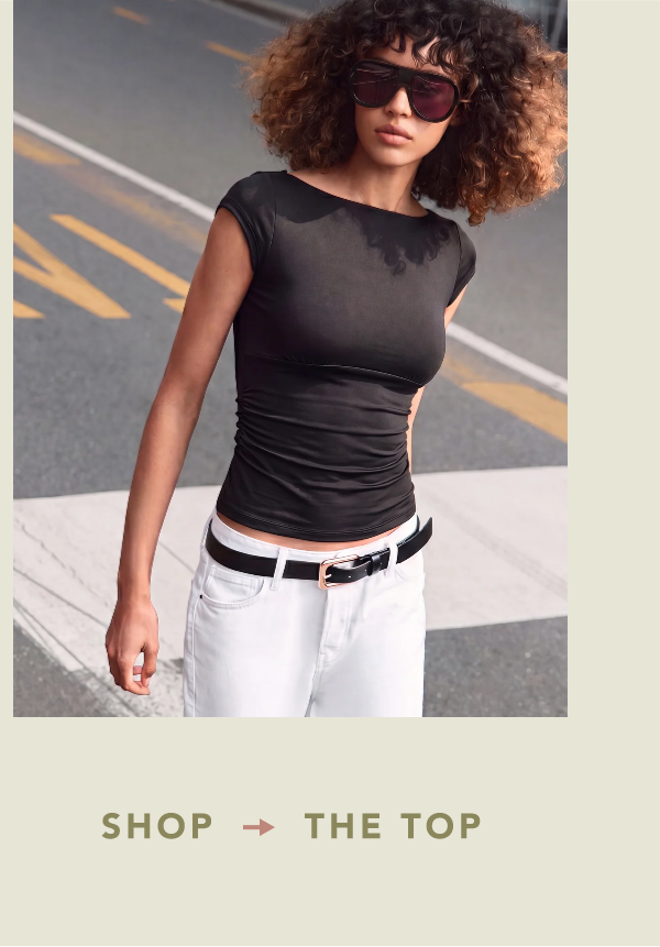 Cap Sleeve Boat Neck Seamless Top