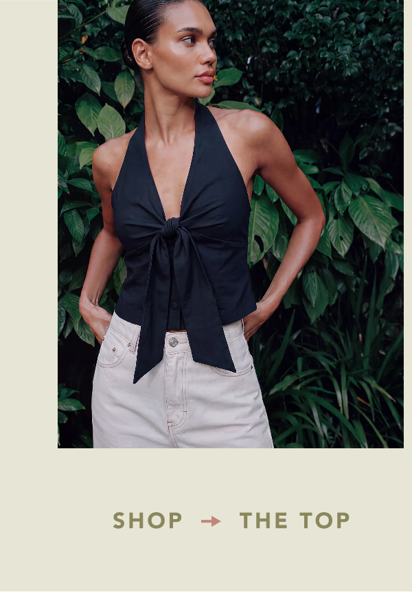 Halter Neck Tie Bodice Top