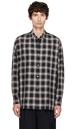 Black Cotton Oversized LS Shirt - ssstein