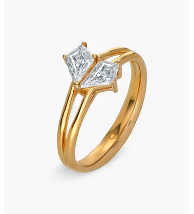 Two Become One Ring In Gold