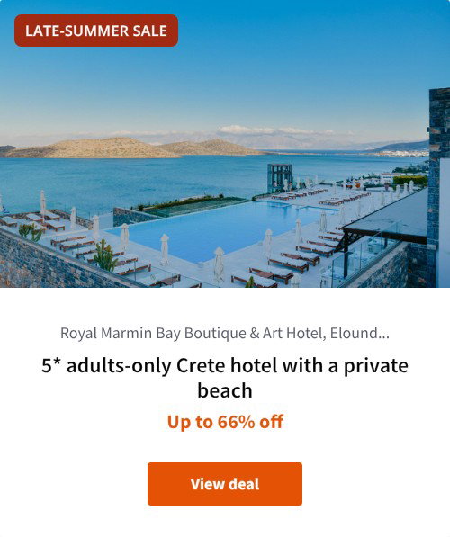 5* adults-only Crete hotel with a private beach