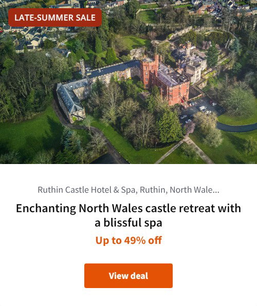 Enchanting North Wales castle retreat with a blissful spa