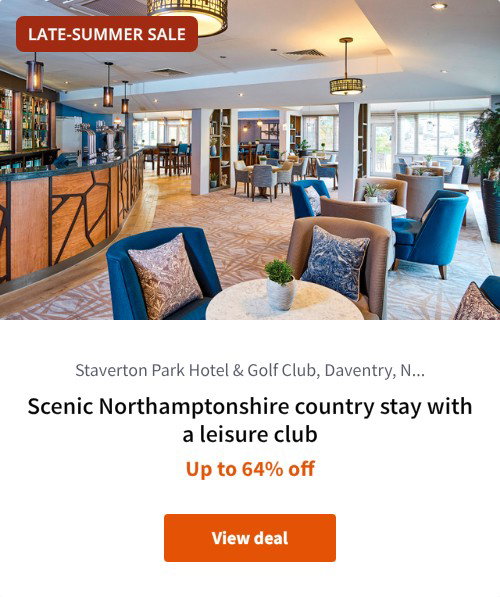 Scenic Northamptonshire country stay with a leisure club