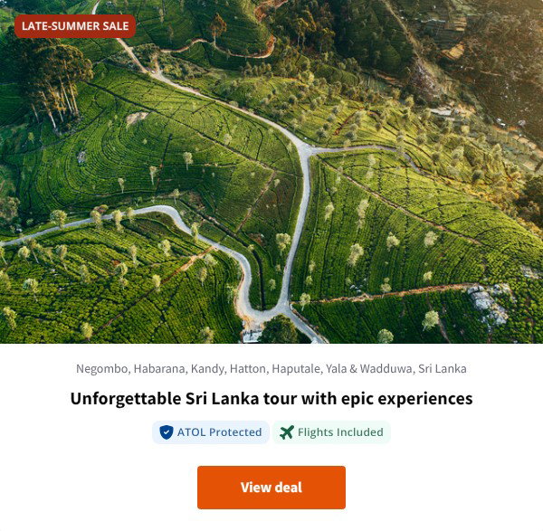 Unforgettable Sri Lanka tour with epic experiences
