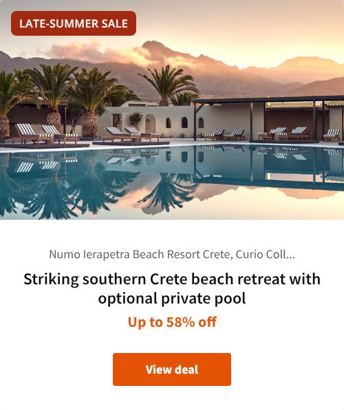 Striking southern Crete beach retreat with optional private pool