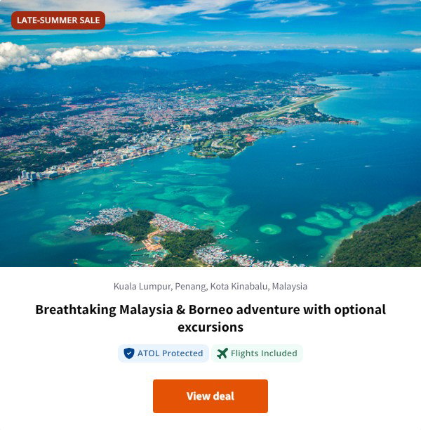 Breathtaking Malaysia & Borneo adventure with optional excursions