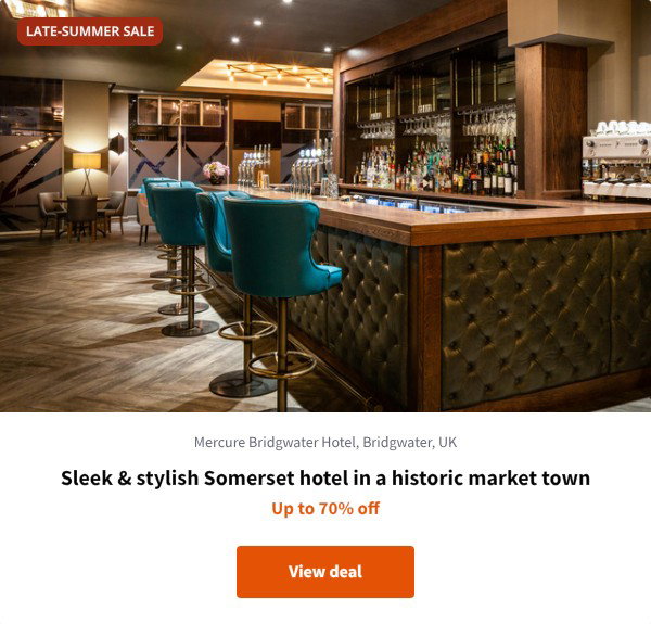 Sleek & stylish Somerset hotel in a historic market town