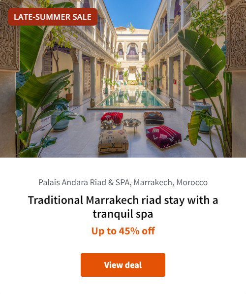Traditional Marrakech riad stay with a tranquil spa