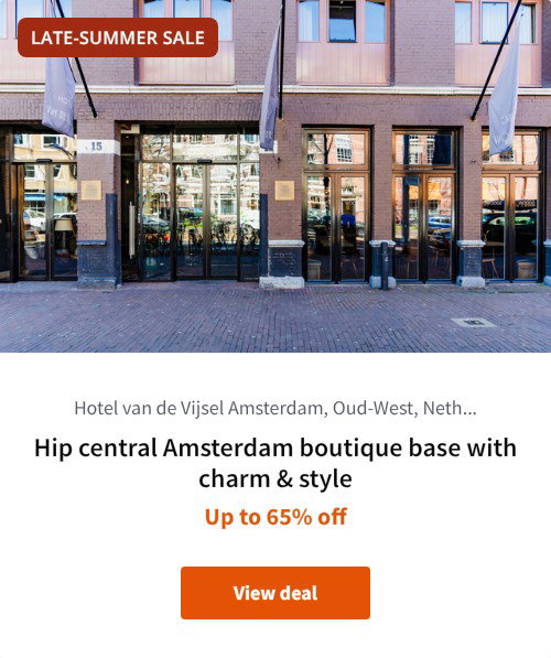Hip central Amsterdam boutique base with charm &amp; style