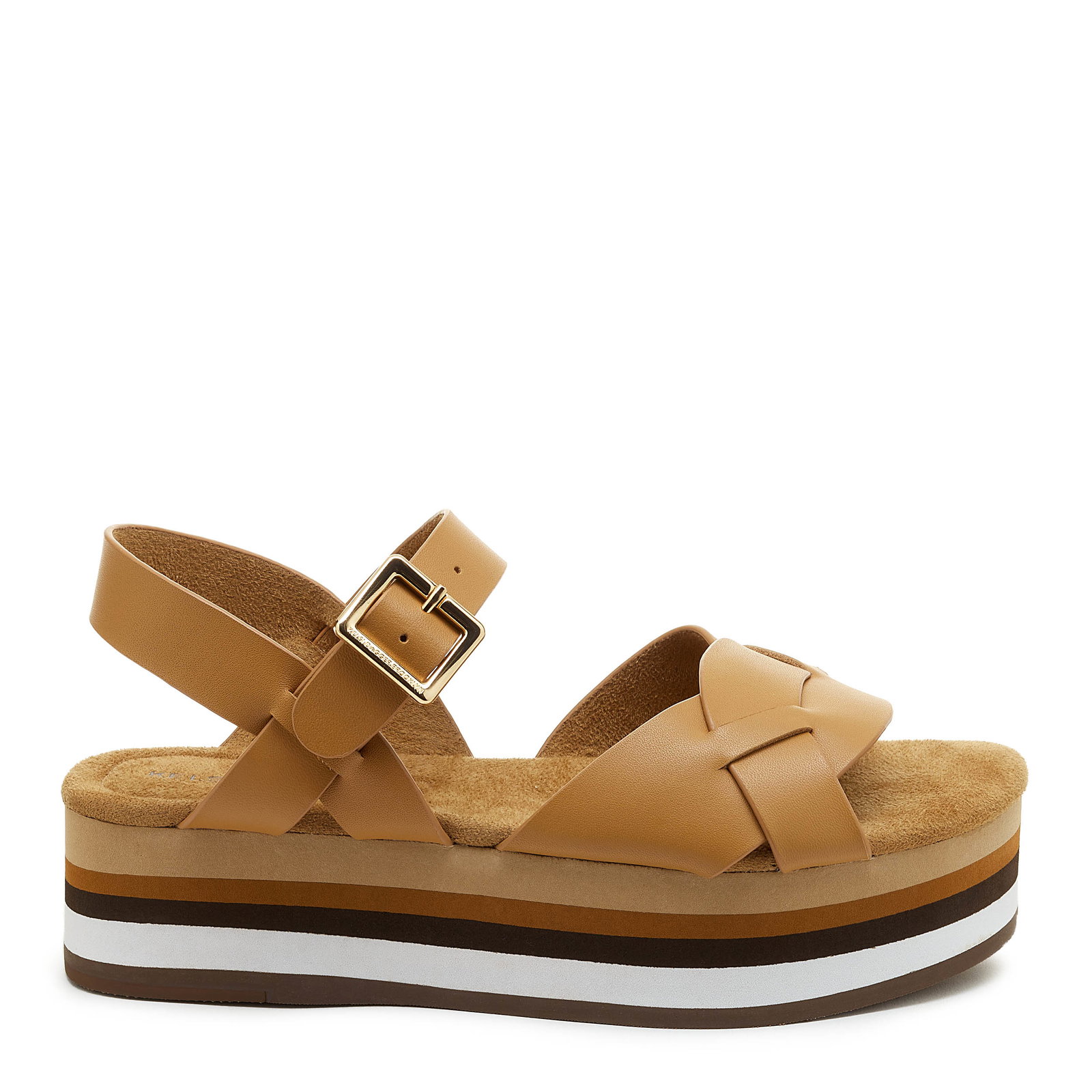 Image of Breeze Tan Tricolor Platform Sandals