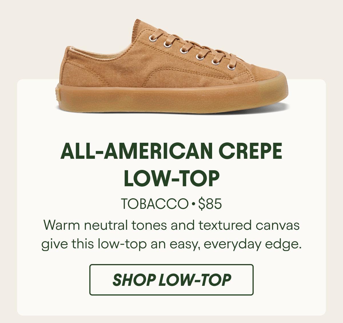 All-American Crepe Low-Top | Tobacco