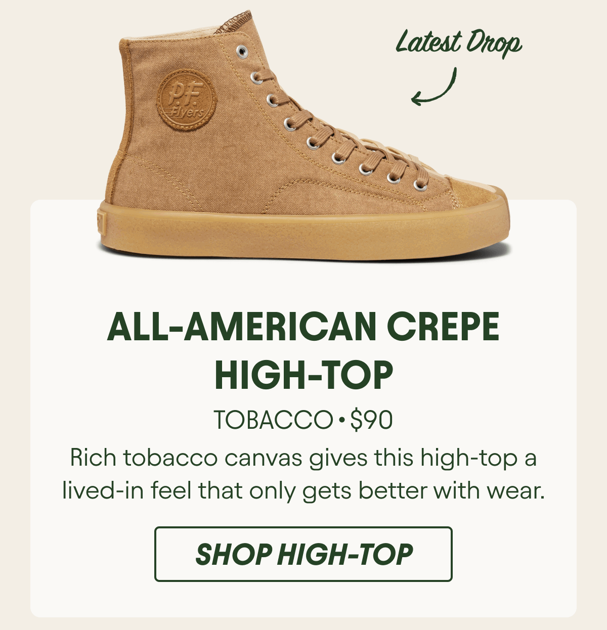 All-American Crepe High-Top | Tobacco
