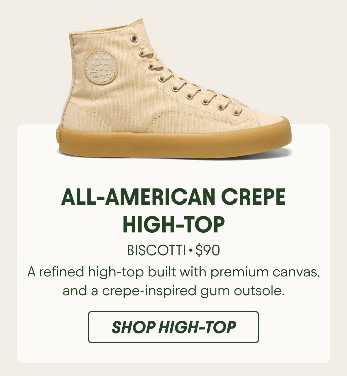 All-American Crepe High-Top | Biscotti