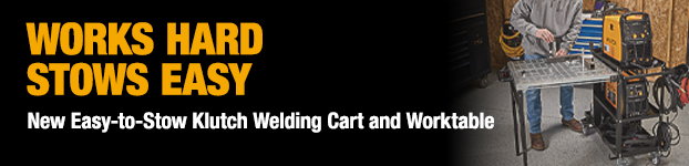 New Easy-to-Stow Klutch Welding Cart and Worktable