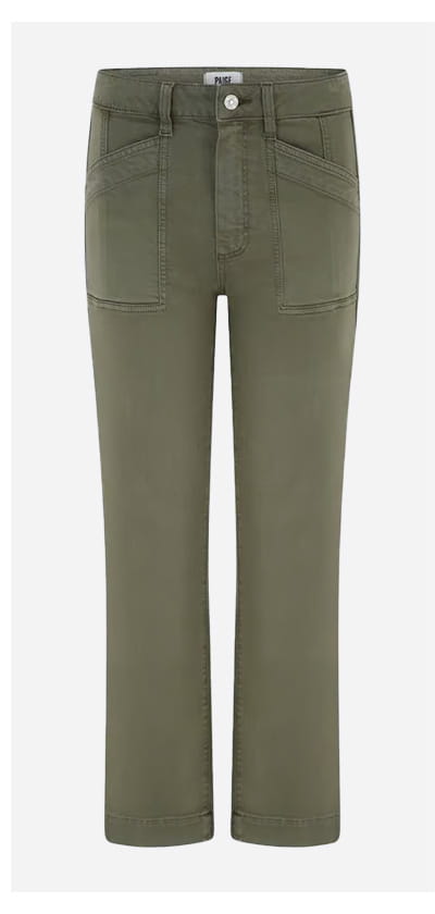 Quincy Ankle Straight Trouser In Vintage Ivy Green