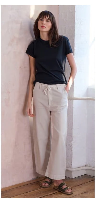 Ari Tie Waist Trouser In Quartz Sand