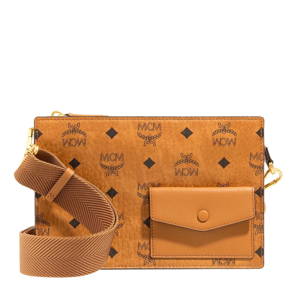 MCM Aren Vi Crossbody Sml Co Cognac Crossbody Bag