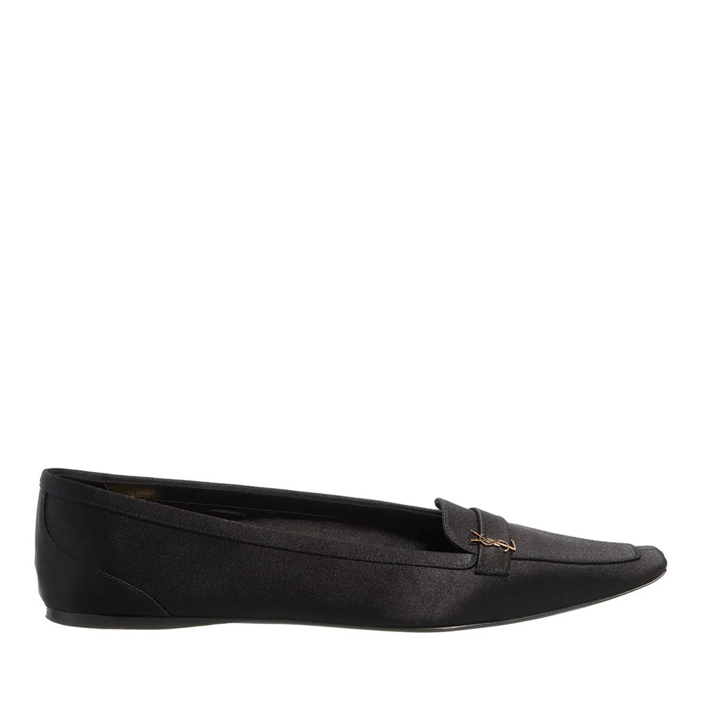 Saint Laurent Poppy Ballerinas Black