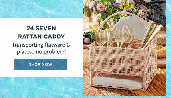 24 SEVEN RATTAN CADDY  Transporting flatware & plates...no problem!  [SHOP NOW]