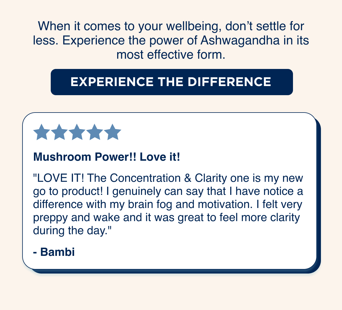 EXPERIENCE THE DIFFERENCE