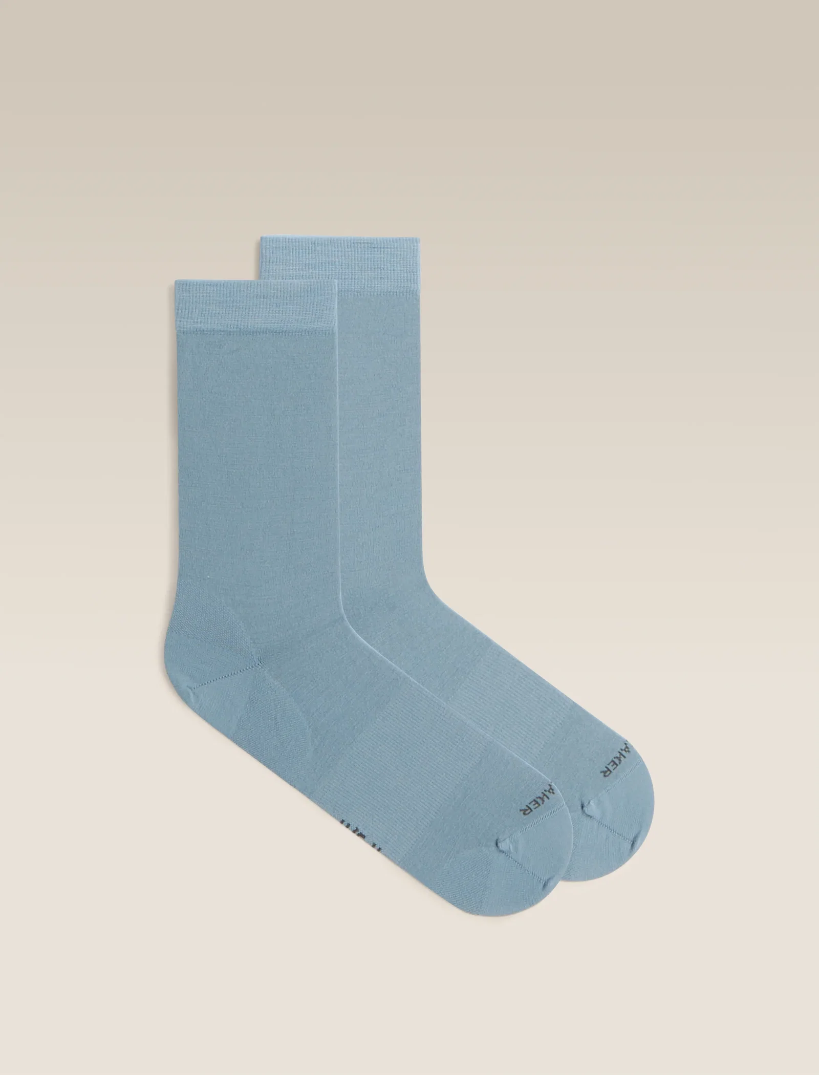 Men's Merino Lifestyle Fine Gauge Crew Socks - Flint Blue / SM