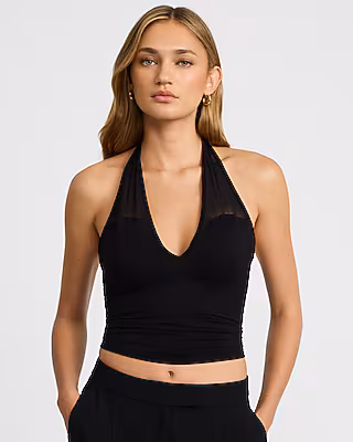 Mesh Halter V-Neck Tank